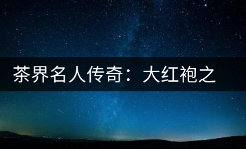 茶界名人傳奇:大紅袍之父陳德華