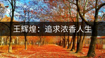 王輝煌:追求濃香人生