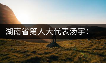 湖南省第人大代表湯宇：帶領“茶業湘軍”走向世界