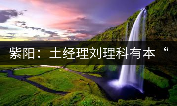 紫陽:土經理劉理科有本“弄茶經”