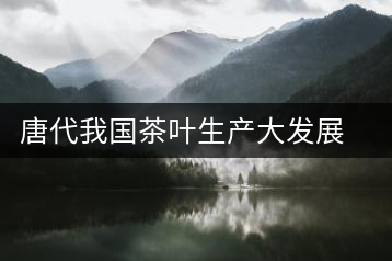 唐代我國茶葉生產大發(fā)展的歷史時期