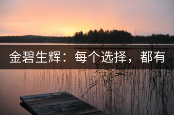 金碧生輝：每個選擇，都有選擇的理由