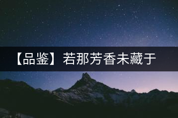 【品鑒】若那芳香未藏于樟野，怎會(huì)這般獨(dú)具韻味？