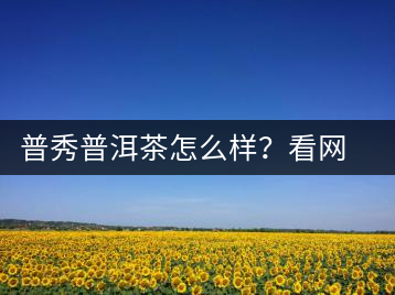 普秀普洱茶怎么樣？看網(wǎng)友精彩回答