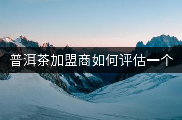 普洱茶加盟商如何評估一個普洱茶品牌是否值得加盟？