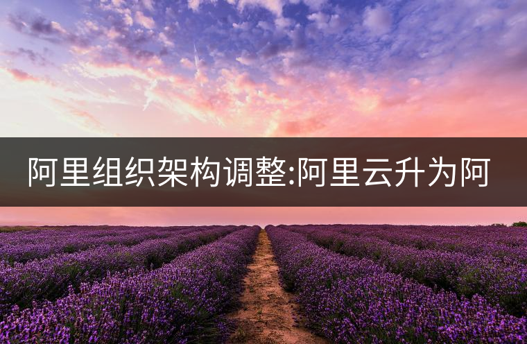 阿里組織架構調整:阿里云升為阿里云智能