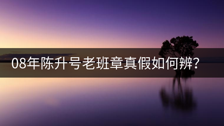 08年陳升號老班章真假如何辨?業內人士教你這3點! 08年陳升號老班章真假如何辨?業內人士教你這3點!