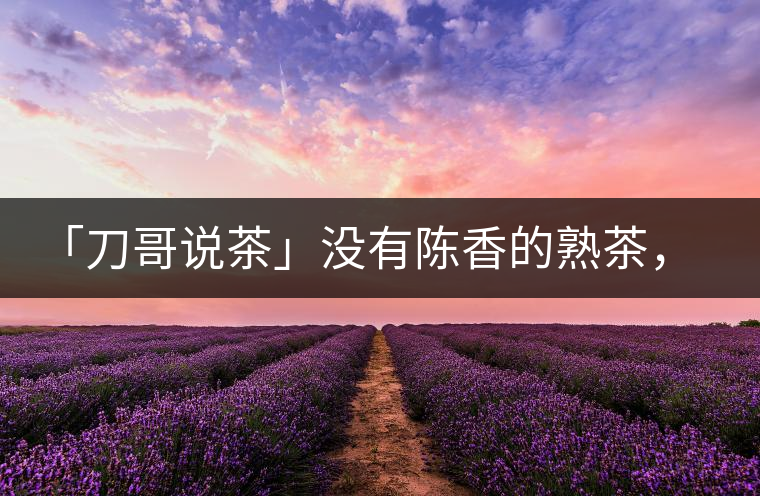 「刀哥說茶」沒有陳香的熟茶，不是一款有追求的普洱熟茶