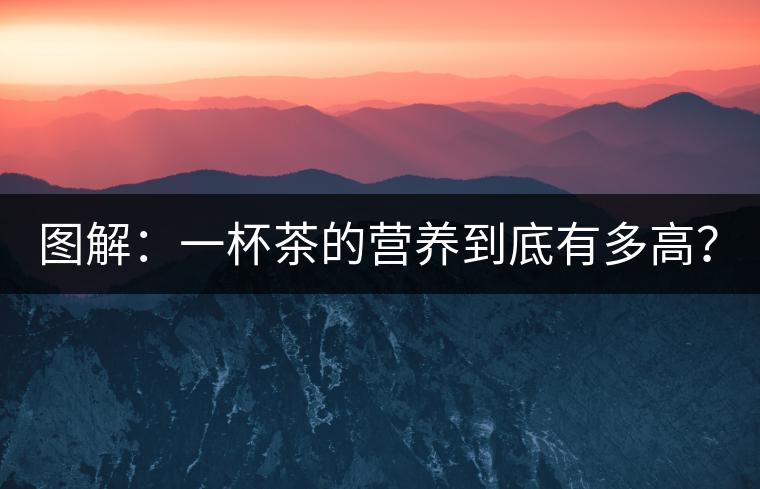 圖解:一杯茶的營養到底有多高? 圖解:一杯茶的營養到底有多高?