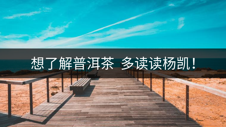 想了解普洱茶  多讀讀楊凱！