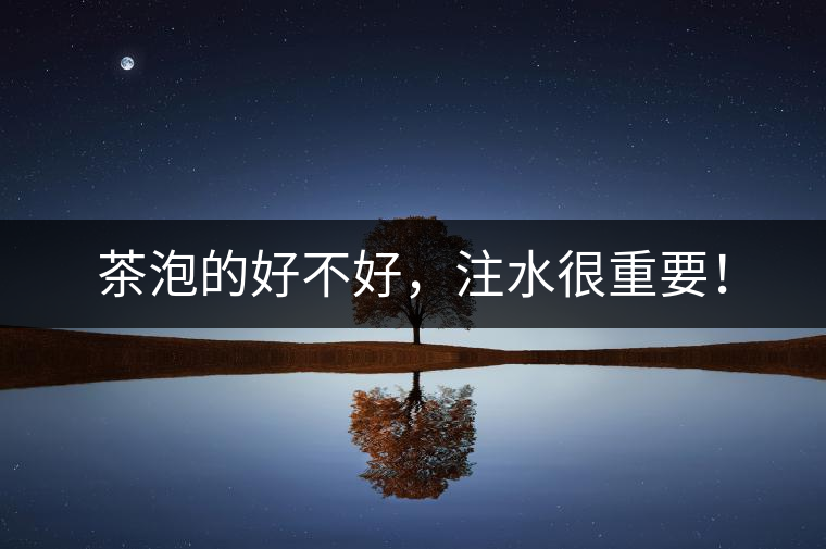 茶泡的好不好,注水很重要! 茶泡的好不好,注水很重要!