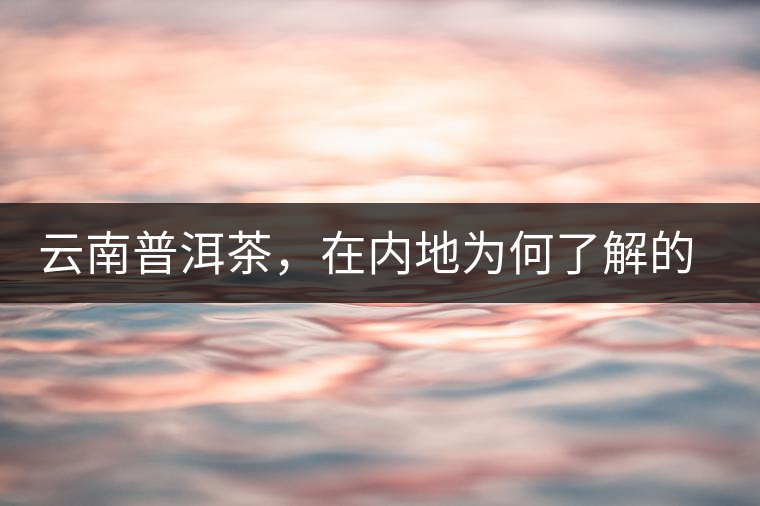云南普洱茶，在內(nèi)地為何了解的人較少？