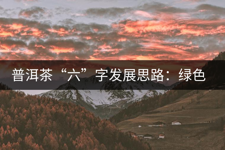 普洱茶“六”字發展思路：綠色、健康、創新