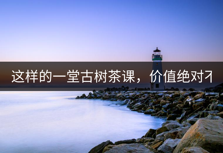 這樣的一堂古樹茶課,價值絕對不止998 這樣的一堂古樹茶課,價值絕對不止998