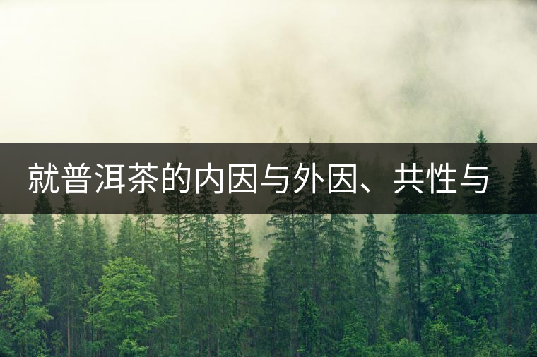 就普洱茶的內因與外因、共性與個性復茶友