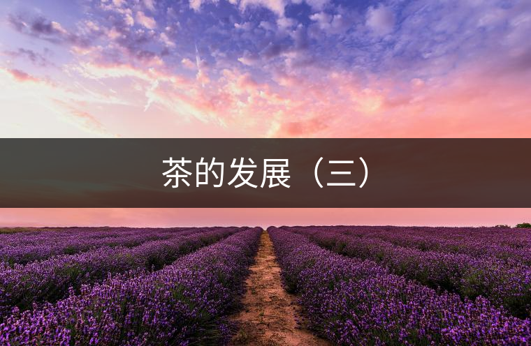 茶的發展(三) 茶的發展(三)