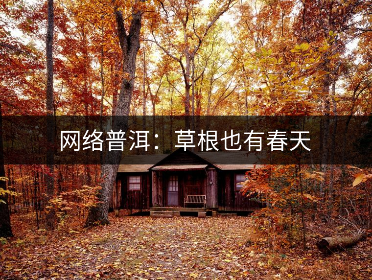 網絡普洱:草根也有春天 網絡普洱:草根也有春天