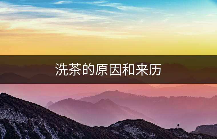 洗茶的原因和來歷 洗茶的原因和來歷