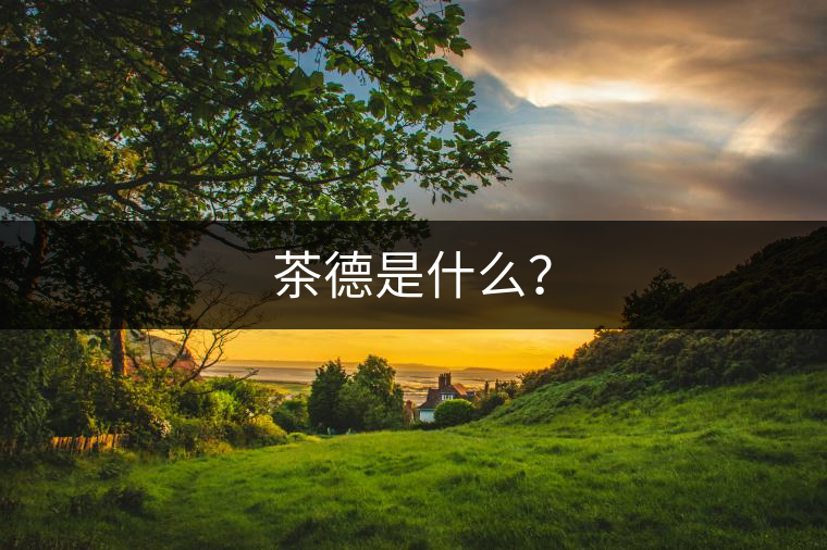 茶德是什么? 茶德是什么?