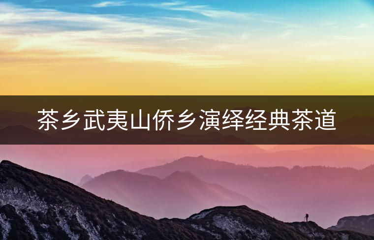 茶鄉武夷山僑鄉演繹經典茶道 茶鄉武夷山僑鄉演繹經典茶道