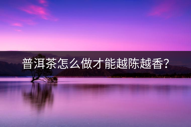 普洱茶怎么做才能越陳越香? 普洱茶怎么做才能越陳越香?