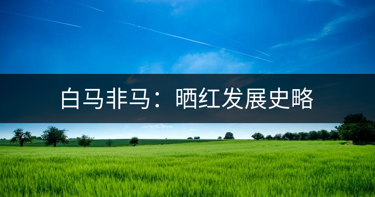白馬非馬:曬紅發展史略 白馬非馬:曬紅發展史略