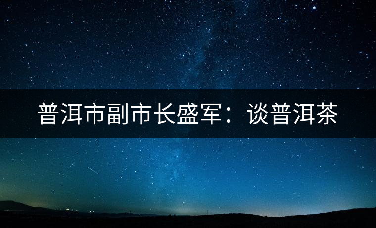 普洱市副市長盛軍:談普洱茶 普洱市副市長盛軍:談普洱茶