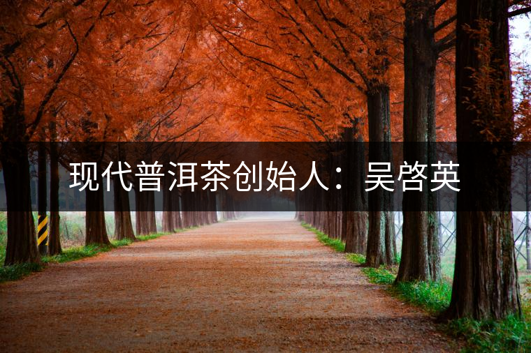 現代普洱茶創始人:吳啓英 現代普洱茶創始人:吳啓英