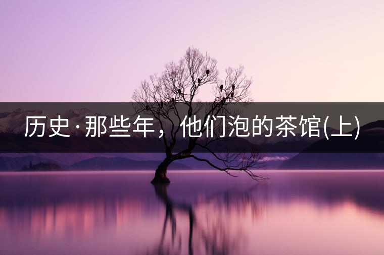 歷史·那些年,他們泡的茶館(上) 歷史·那些年,他們泡的茶館(上)