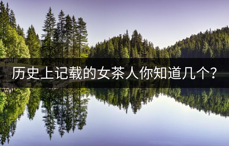 歷史上記載的女茶人你知道幾個(gè)? 歷史上記載的女茶人你知道幾個(gè)?