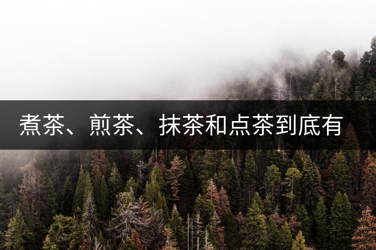 煮茶、煎茶、抹茶和點茶到底有何區別？
