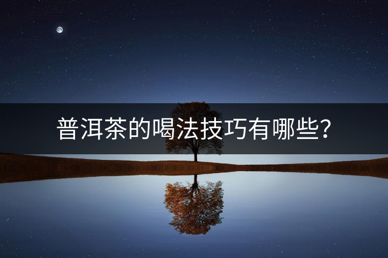 普洱茶的喝法技巧有哪些? 普洱茶的喝法技巧有哪些?