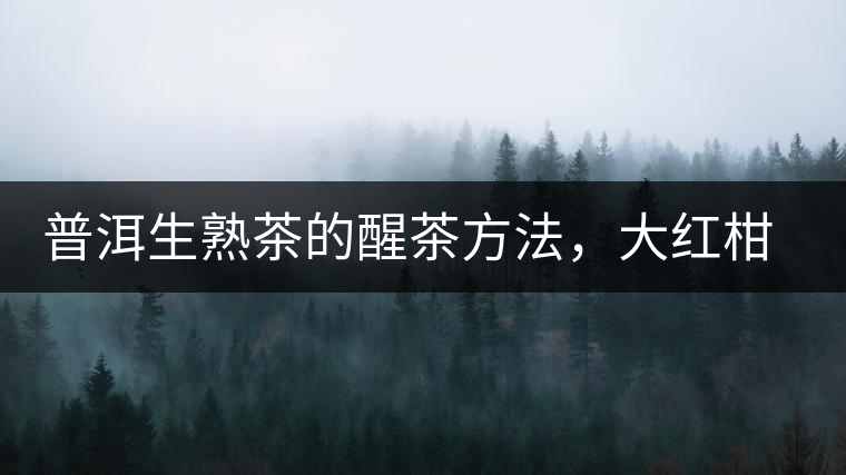 普洱生熟茶的醒茶方法，大紅柑與小青柑對比