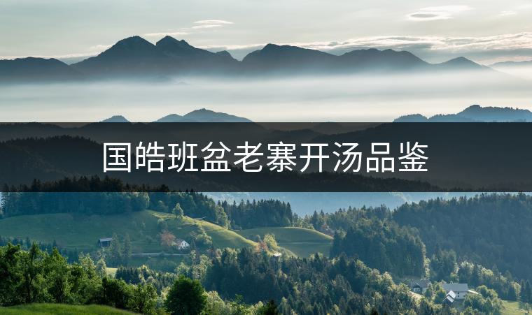 國皓班盆老寨開湯品鑒