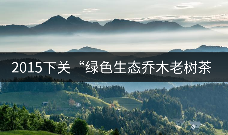 2015下關“綠色生態喬木老樹茶”開湯 2015下關“綠色生態喬木老樹茶”開湯