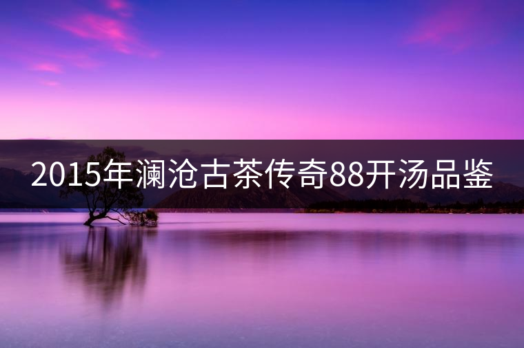 2015年瀾滄古茶傳奇88開湯品鑒 2015年瀾滄古茶傳奇88開湯品鑒