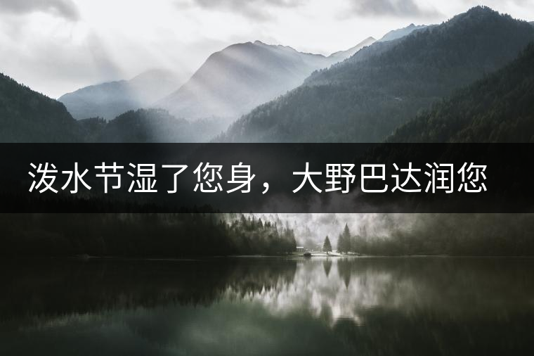 潑水節濕了您身,大野巴達潤您心 潑水節濕了您身,大野巴達潤您心