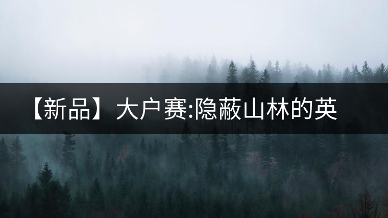 【新品】大戶賽:隱蔽山林的英雄寶劍 【新品】大戶賽:隱蔽山林的英雄寶劍