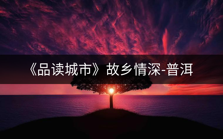 《品讀城市》故鄉情深-普洱 《品讀城市》故鄉情深-普洱