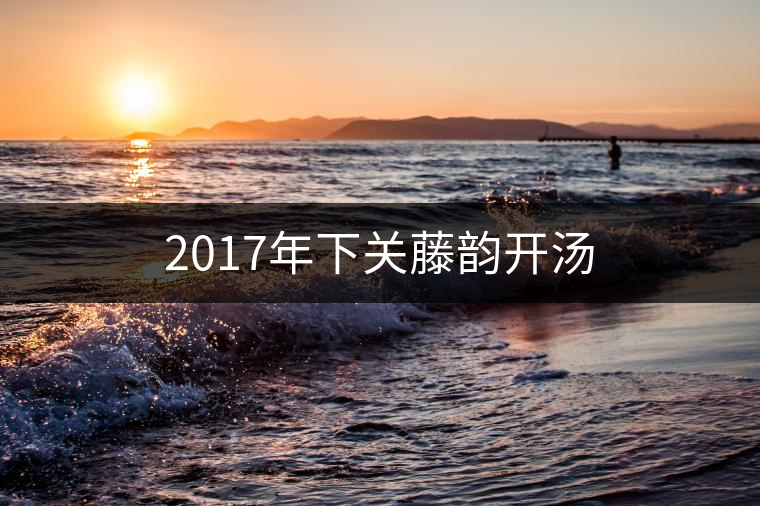 2017年下關藤韻開湯
