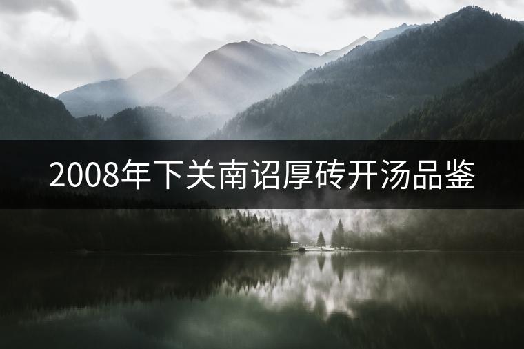 2008年下關南詔厚磚開湯品鑒 2008年下關南詔厚磚開湯品鑒