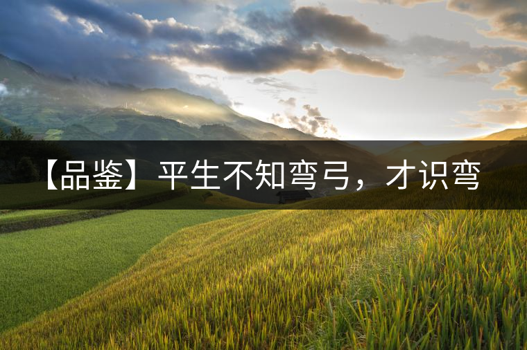 【品鑒】平生不知彎弓，才識彎弓，難舍彎弓