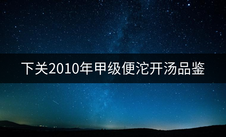 下關2010年甲級便沱開湯品鑒 下關2010年甲級便沱開湯品鑒