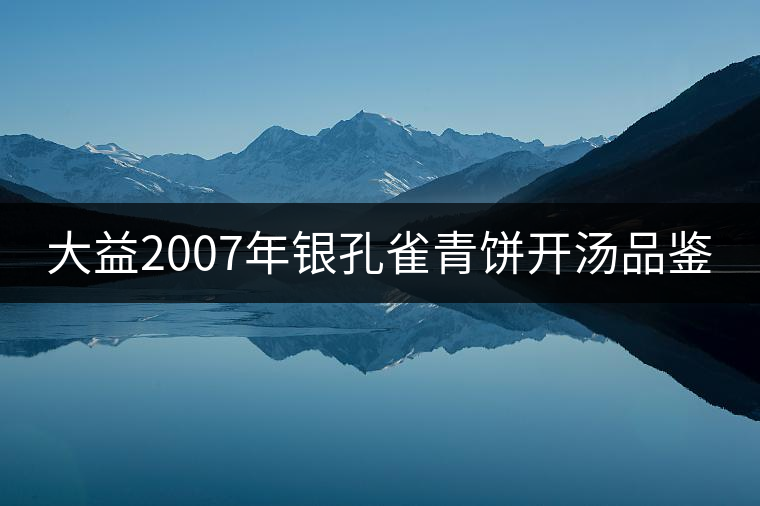 大益2007年銀孔雀青餅開湯品鑒