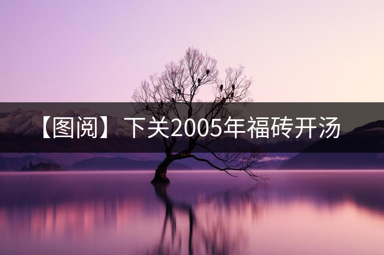 【圖閱】下關2005年福磚開湯