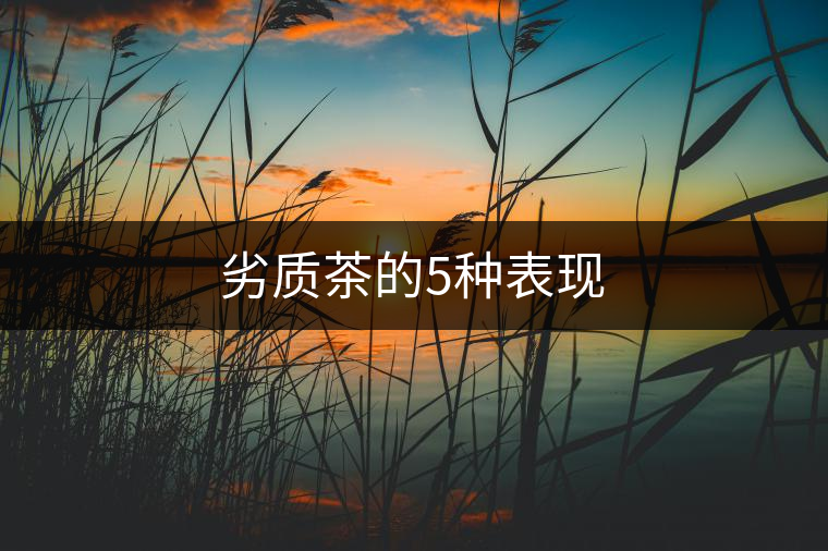 劣質茶的5種表現(xiàn) 劣質茶的5種表現(xiàn)