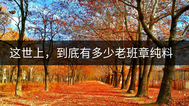 這世上,到底有多少老班章純料古樹茶 這世上,到底有多少老班章純料古樹茶