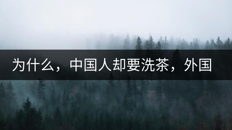 為什么,中國人卻要洗茶,外國人怎么不洗? 為什么,中國人卻要洗茶,外國人怎么不洗?