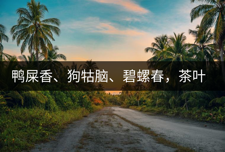鴨屎香、狗牯腦、碧螺春,茶葉到底是如何被命名的 鴨屎香、狗牯腦、碧螺春,茶葉到底是如何被命名的