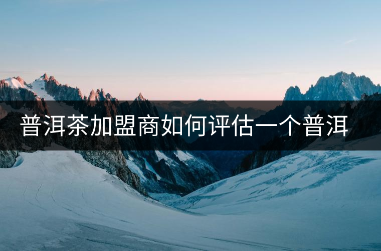 普洱茶加盟商如何評估一個普洱茶品牌是否值得加盟? 普洱茶加盟商如何評估一個普洱茶品牌是否值得加盟?